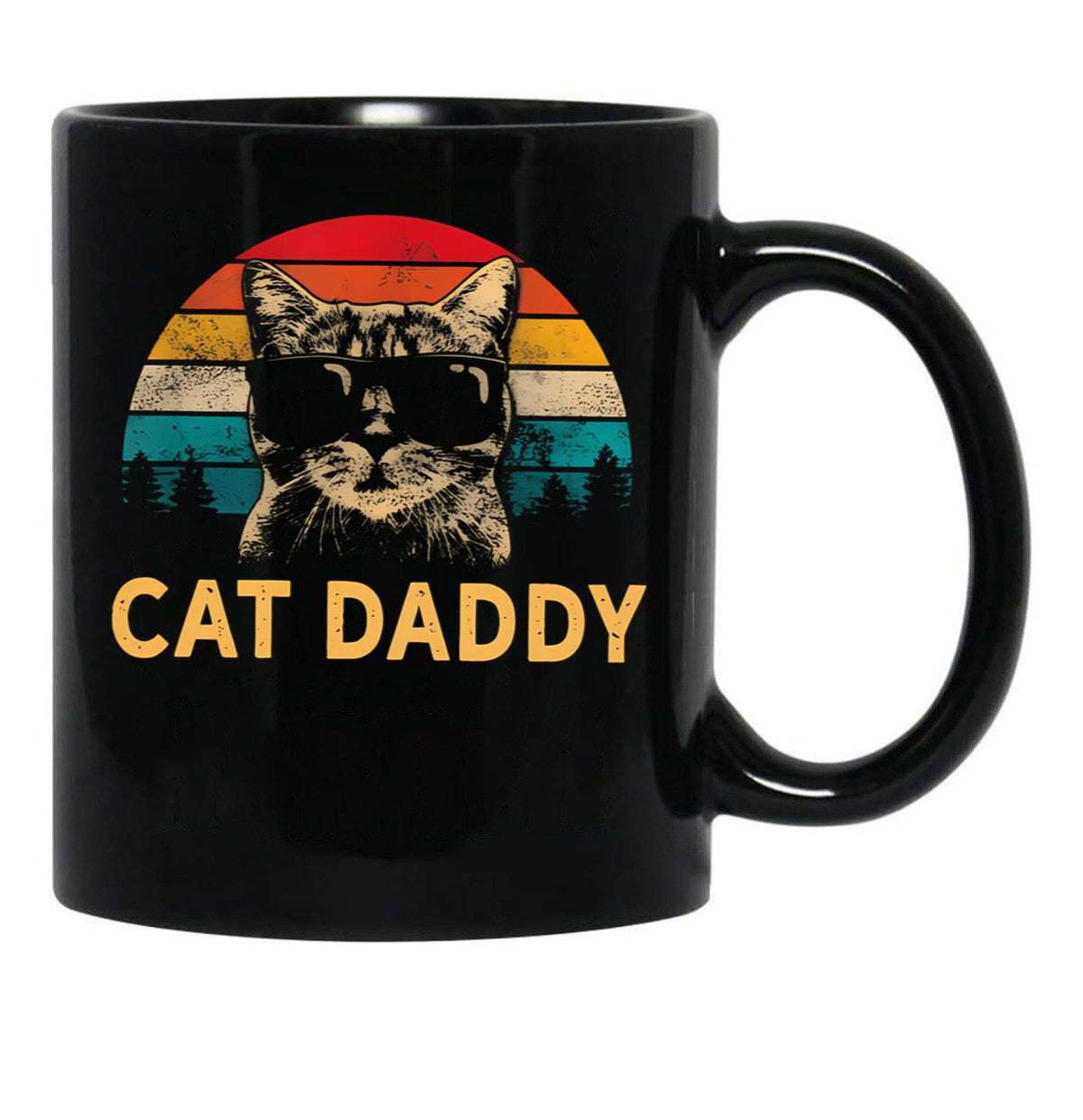 Cat Daddy- Cat Lover Black Coffee Mug, Gift Coffee Mug - Black