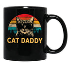 Cat Daddy- Cat Lover Black Coffee Mug, Gift Coffee Mug - Black