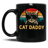 Cat Daddy- Cat Lover Black Coffee Mug, Gift Coffee Mug - Black