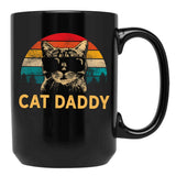 Cat Daddy- Cat Lover Black Coffee Mug, Gift Coffee Mug