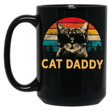Cat Daddy- Cat Lover Black Coffee Mug, Gift Coffee Mug