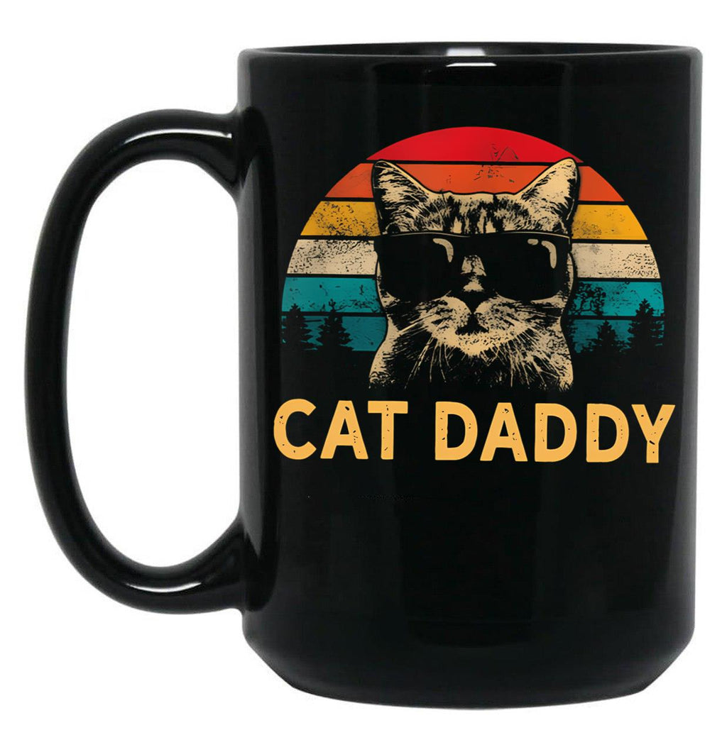 Cat Daddy- Cat Lover Black Coffee Mug, Gift Coffee Mug
