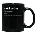 Cat Herder Black Coffee Mug, Gift Coffee Mug - Black