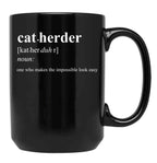 Cat Herder Black Coffee Mug, Gift Coffee Mug