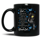 Cat Is My Friend Black Coffee Mug