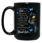 Cat Is My Friend Black Coffee Mug