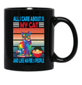 Cat Lover Gift Black Coffee Mug, Gift Coffee Mug - Black