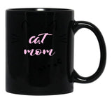 Cat Mom Cat Momy Cat Mother Black Coffee Mug, Gift Coffee Mug - Black
