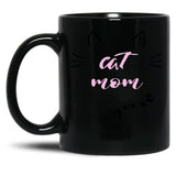 Cat Mom Cat Momy Cat Mother Black Coffee Mug, Gift Coffee Mug - Black