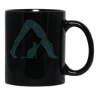 Cat Mom Yoga Black Coffee Mug, Gift Coffee Mug - Black