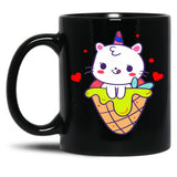 Cat Mom (7) Black Coffee Mug, Gift Coffee Mug - Black