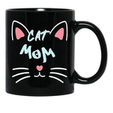 Cat Mom (8) Black Coffee Mug, Gift Coffee Mug - Black