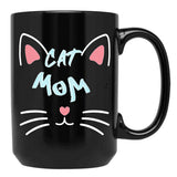 Cat Mom (8) Black Coffee Mug, Gift Coffee Mug