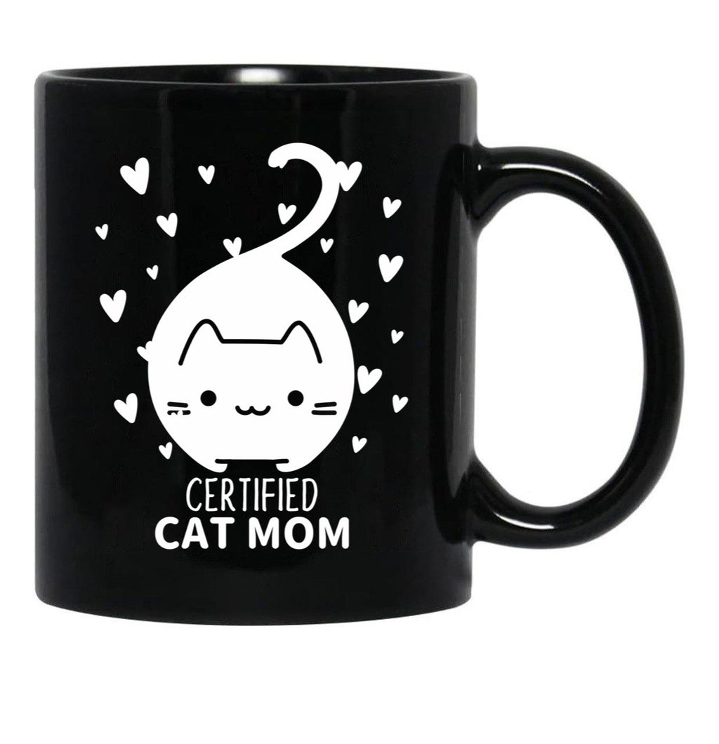 Cat Mom (9) Black Coffee Mug, Gift Coffee Mug - Black