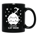 Cat Mom (9) Black Coffee Mug, Gift Coffee Mug - Black