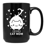 Cat Mom (9) Black Coffee Mug, Gift Coffee Mug