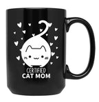 Cat Mom (9) Black Coffee Mug, Gift Coffee Mug