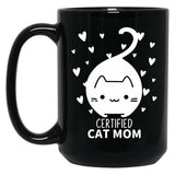 Cat Mom (9) Black Coffee Mug, Gift Coffee Mug