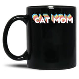 Cat Mom Black Coffee Mug, Gift Coffee Mug - Black