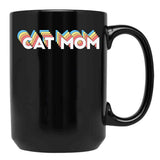 Cat Mom Black Coffee Mug, Gift Coffee Mug