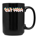 Cat Mom Black Coffee Mug, Gift Coffee Mug