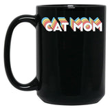 Cat Mom Black Coffee Mug, Gift Coffee Mug