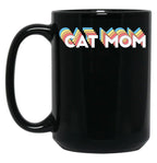 Cat Mom Black Coffee Mug, Gift Coffee Mug