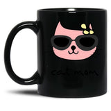 Cat Mum Black Coffee Mug, Gift Coffee Mug - Black