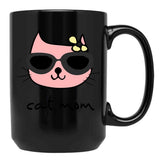 Cat Mum Black Coffee Mug, Gift Coffee Mug