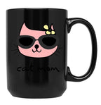 Cat Mum Black Coffee Mug, Gift Coffee Mug