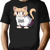 Cat Neco Arc Premium Heavyweight Cotton T-Shirt - Black