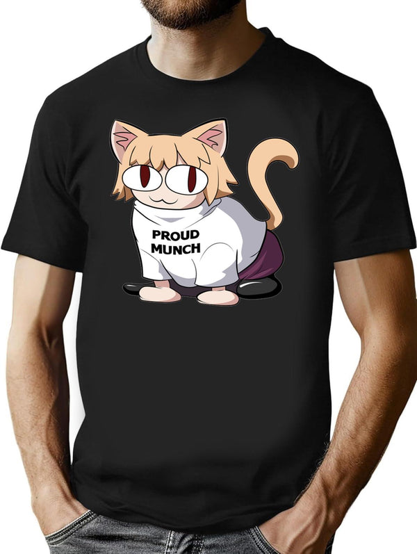 Cat Neco Arc Premium Heavyweight Cotton T-Shirt - Black