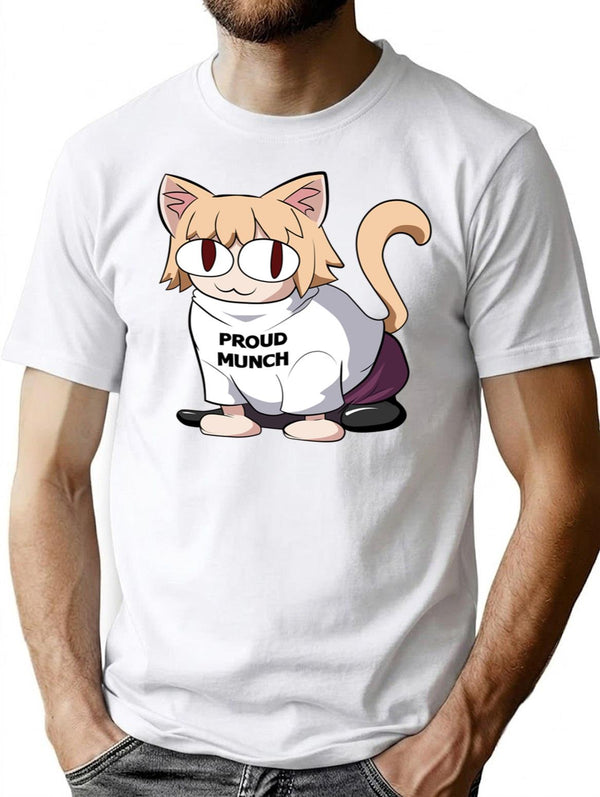 Cat Neco Arc Premium Heavyweight Cotton T-Shirt - White