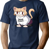 Cat Neco Arc Premium Heavyweight Cotton T-Shirt - Navy