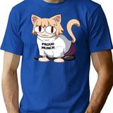 Cat Neco Arc Premium Heavyweight Cotton T-Shirt - Blue