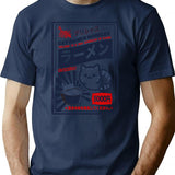 Cat Ramen T-Shirt for Men & Women, T-Shirts Graphic Tee - Navy