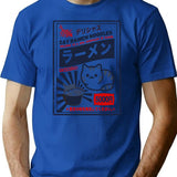 Cat Ramen T-Shirt for Men & Women, T-Shirts Graphic Tee - Blue