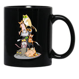 Cat Tower Black Coffee Mug, Gift Coffee Mug - Black