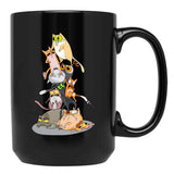 Cat Tower Black Coffee Mug, Gift Coffee Mug