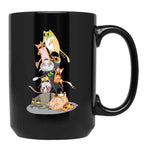 Cat Tower Black Coffee Mug, Gift Coffee Mug