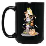Cat Tower Black Coffee Mug, Gift Coffee Mug