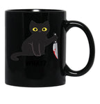 Cat What Black Coffee Mug, Gift Coffee Mug - Black