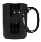 Cat What Black Coffee Mug, Gift Coffee Mug