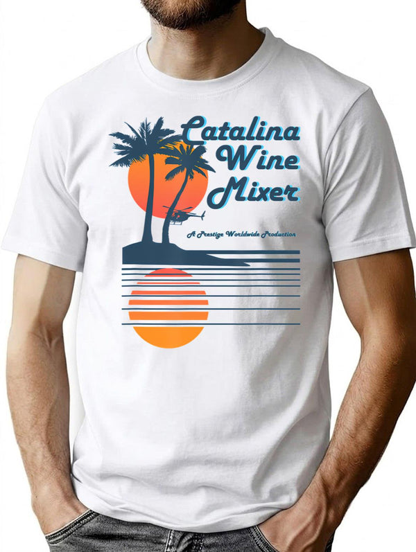 Catalina Wine Mixer Vintage T-Shirt for Men & Women, T-Shirts Graphic Tee - White