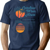 Catalina Wine Mixer Vintage T-Shirt for Men & Women, T-Shirts Graphic Tee - Navy