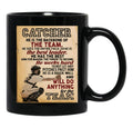 Catcher Baseball Black Coffee Mug - Black