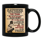 Catcher Baseball Black Coffee Mug - Black