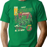 Cathulhu T-Shirt for Men & Women, T-Shirts Graphic Tee - Green