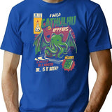 Cathulhu T-Shirt for Men & Women, T-Shirts Graphic Tee - Blue