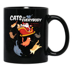 Cats For Everyone Funny Chirstmas Cat Black Coffee Mug, Gift Coffee Mug - Black